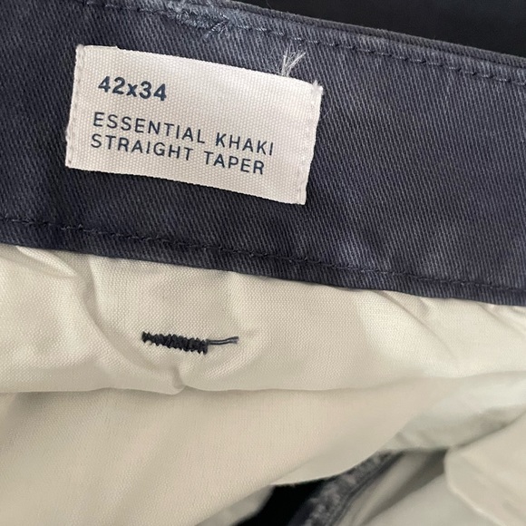 GAP Essential Khaki Pants Straight Taper Vintage Navy Blue Stretch Men’s 42 X 34 - Picture 12 of 12